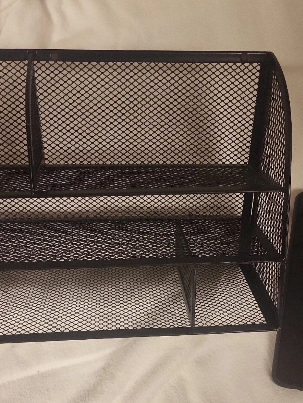 Black Metal Mesh Desk Organizer - Home Storage & Organization